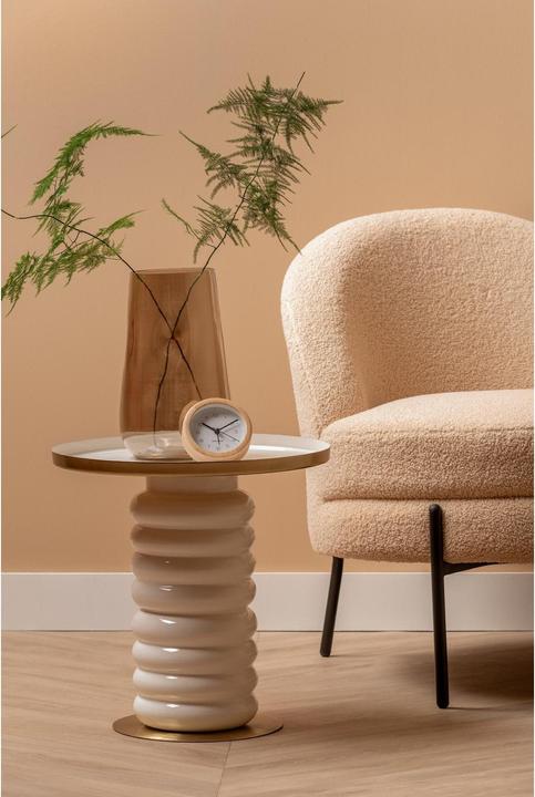 Produktbild Karlsson Klassischer Wecker Neat Round Bambus / Weiss