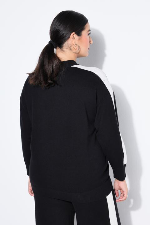 Produktbild Studio Untold Pullover, oversized, Ärmelstreifen, Ballon-Langarm (58)