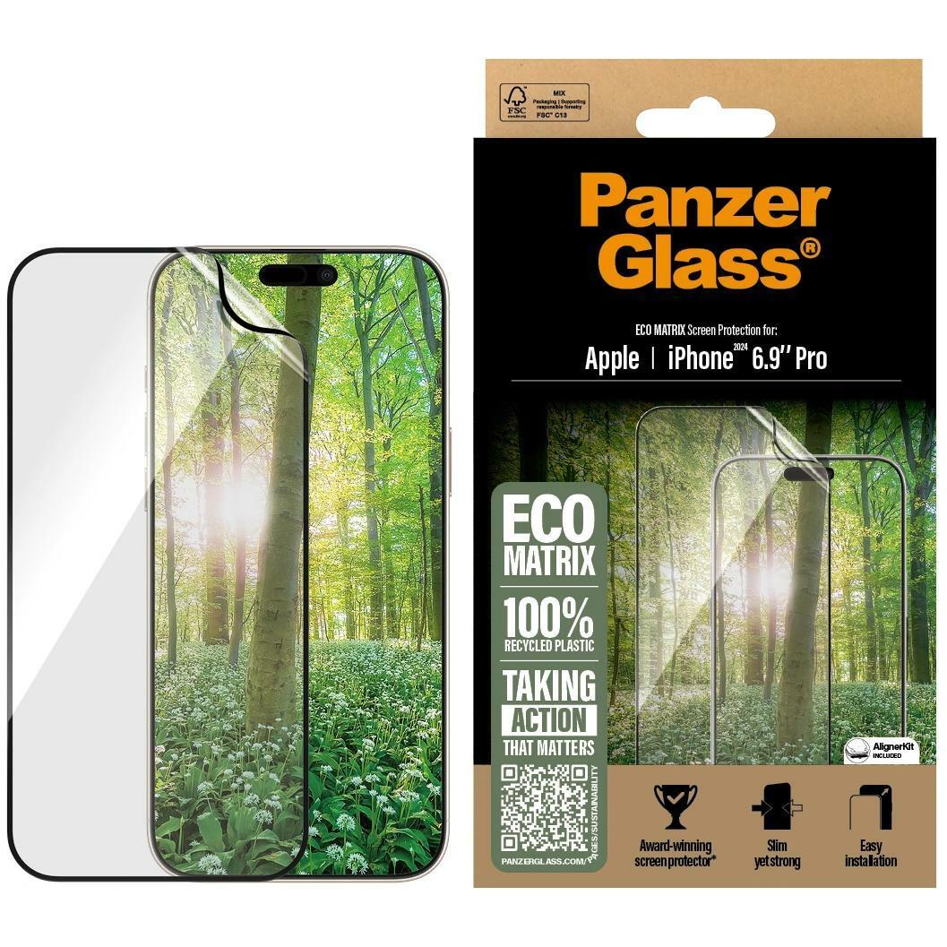 PanzerGlass Matrix (1 Stück, Apple iPhone 16 Pro Max), Smartphone Schutzfolie, Transparent