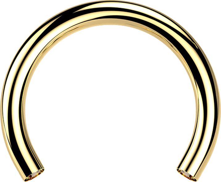 Image du produit Star Piercing Micro Circular-Stab vergoldet mit 0.8 mm Innengewinde (sans laiton, Titane)