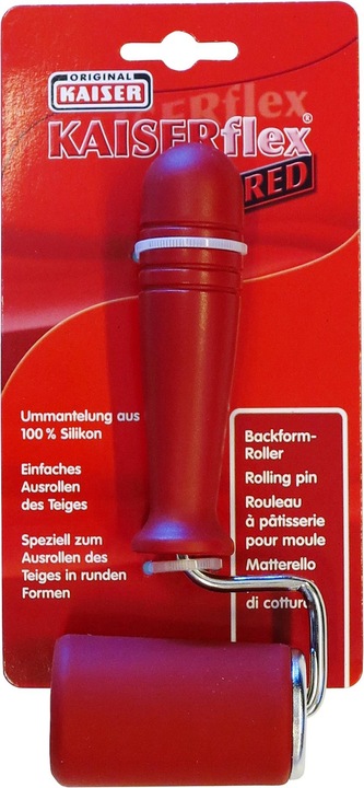 Produktbild Kaiser Original Kaiserflex Red Teigausroller 4,5cm Teigrolle Silikon mit Metallkern