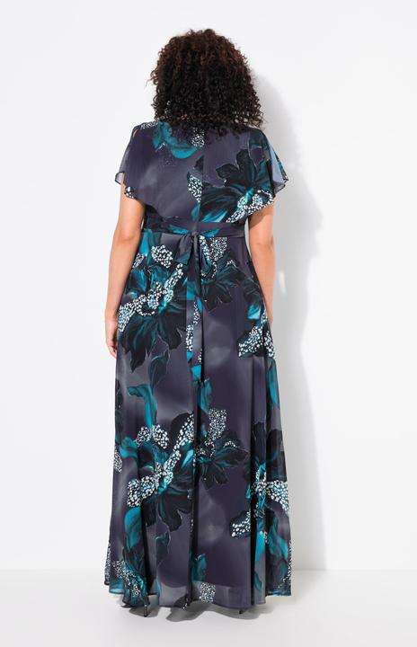 Produktbild Ulla Popken Maxikleid, Gürtel, V-Ausschnitt, Flügel-Halbarm (42, 44)