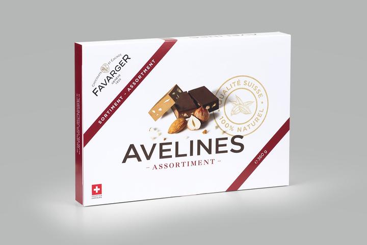 Image du produit Favarger HERITAGE Boîte de 36 chocolats au lait, noirs et pralinés (360 g)