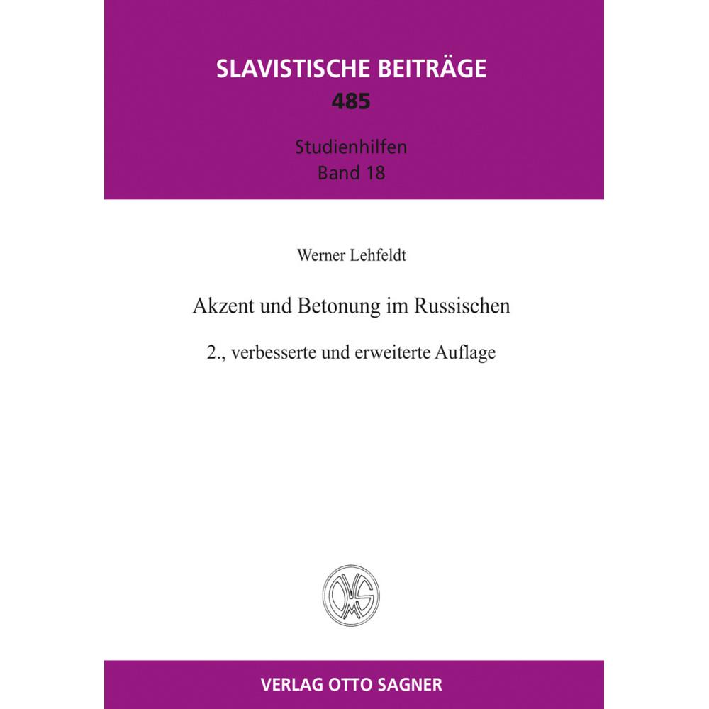 Akzent und Betonung im Russischen, Fachbücher von Werner Lehfeldt