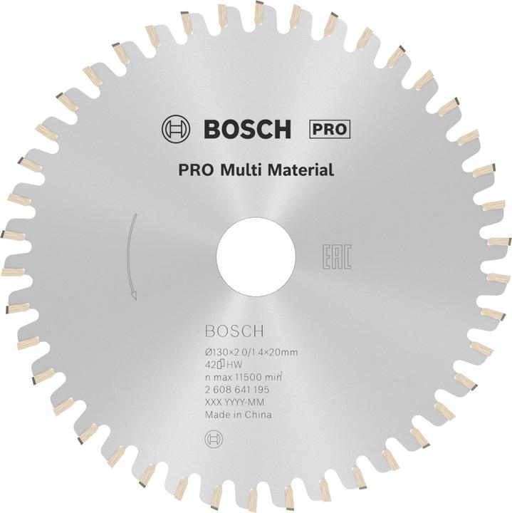 Produktbild Bosch Professional Zubehör PRO Multi Material Kreissägeblatt, 130 x 2 x 20 mm