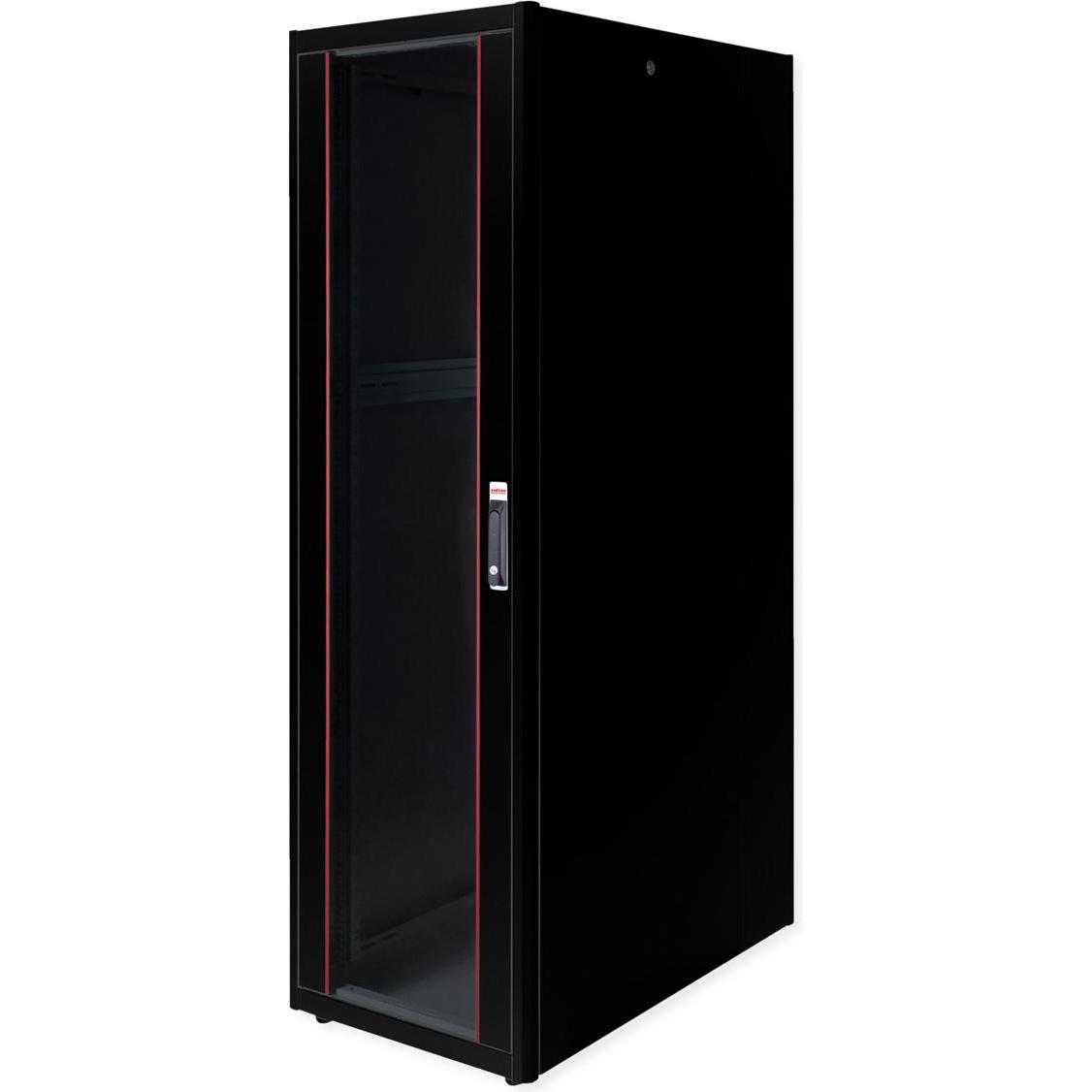 Roline 19-Zoll Netzwerkschrank Basic 42 HE (42 HE, 19 Zoll Rack), Serverschrank, Schwarz