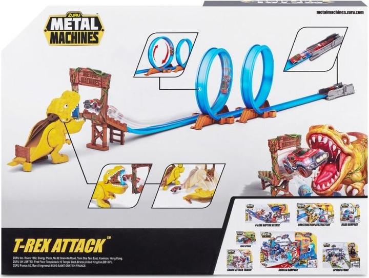 Zuru Car track T-Rex attack