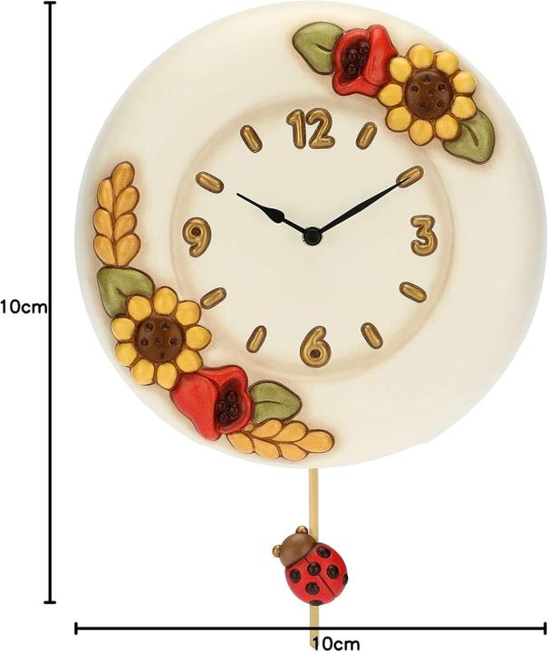 Immagine prodotto Thun Campana a pendolo in ceramica decorata a mano, fiori e fantasia (26 cm)