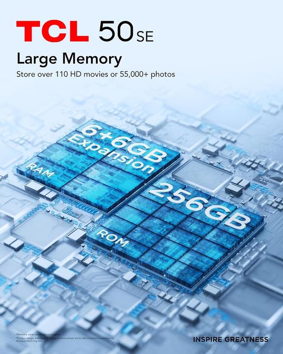 Actual product image TCL 50 SE (230 GB, Space grey, 6.78", Dual SIM, 4G)