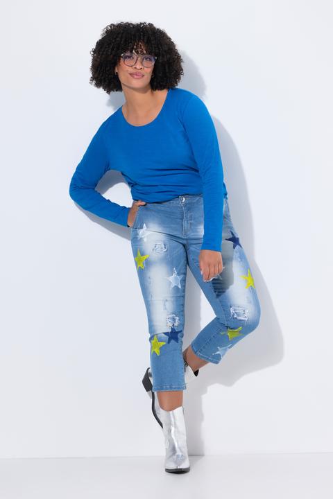 Actual product image Angel of Style Jeans, Straight Fit, farbige Sterne, 5-Pocket (44)