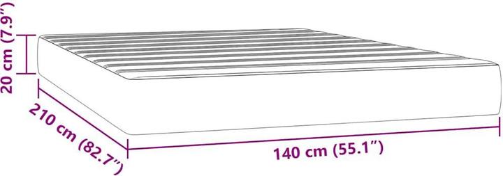 Image du produit vidaXL Taschenfederkernmatratze Samt (140 x 210 cm, Noyau de printemps)