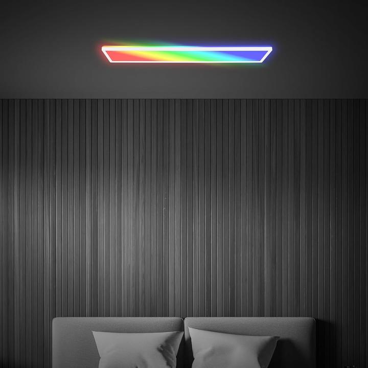 Produktbild Briloner TAVA ultra flat RGB/W-LED Panel with backlight, Weiss (4800 lm)
