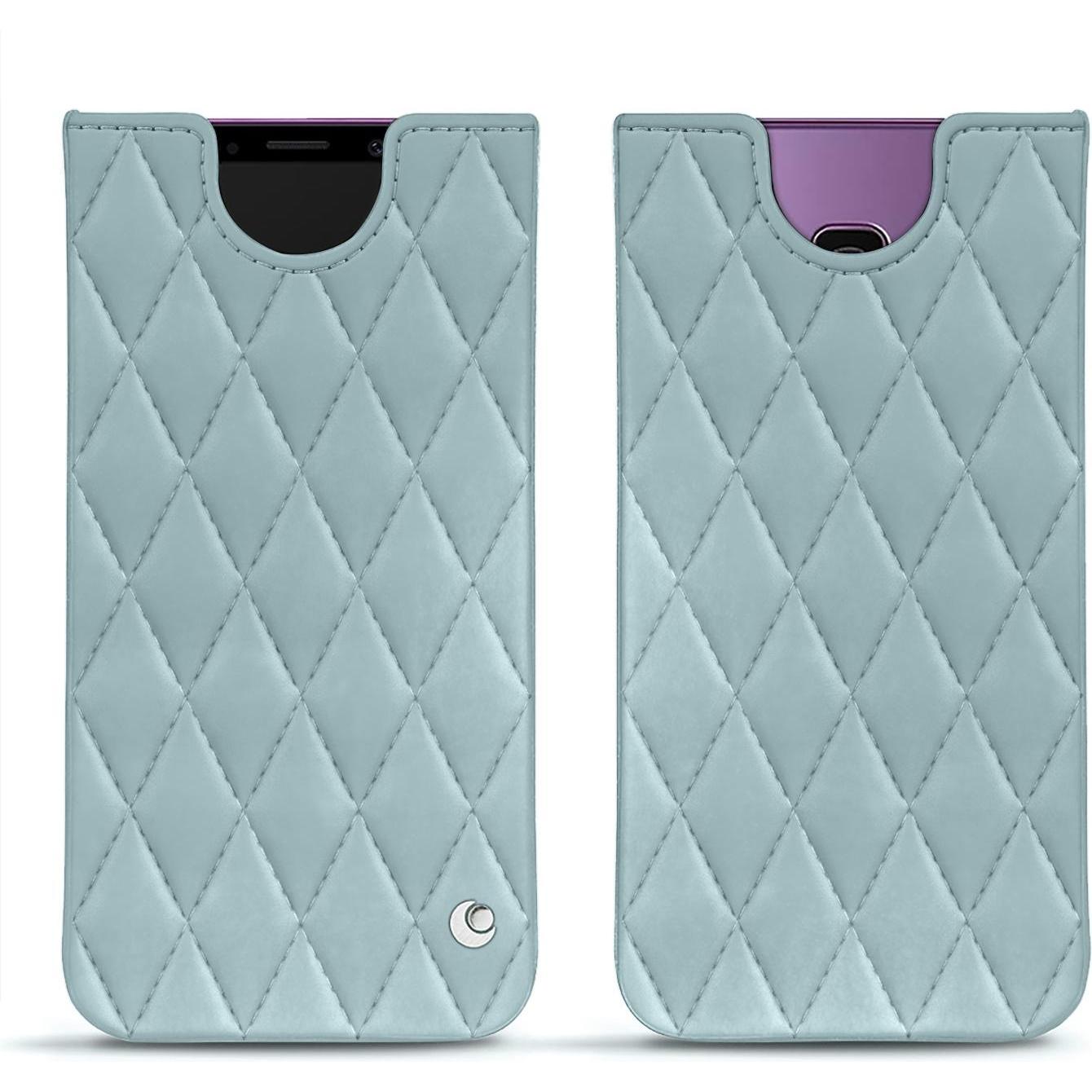 Noreve Lederschutzhülle (Samsung Galaxy S9+), Smartphone Hülle, Blau