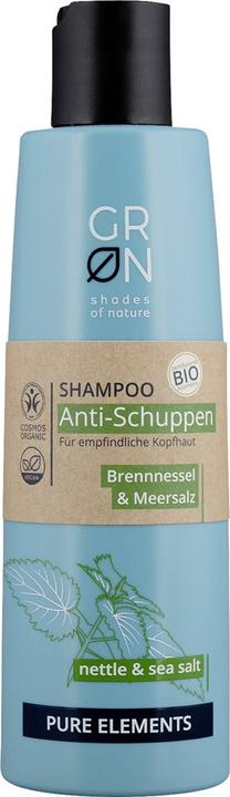 GRN PURE Shampoo Anti-Schuppen Brennnessel & Meersalz (250 ml, Flüssiges Shampoo)