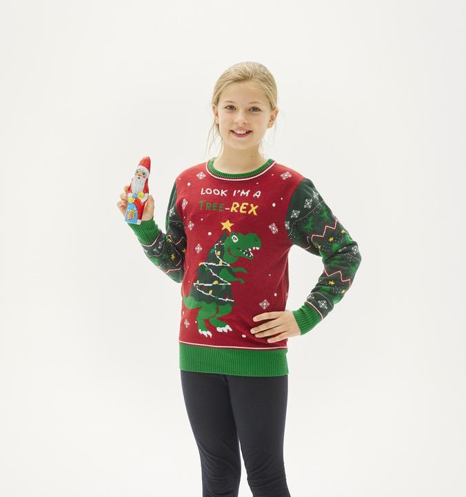 Actual product image Christmas Sweats The Tree-REX Kids LED Sweater (134, 140)