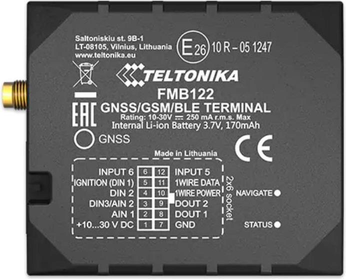 Produktbild Teltonika FMB122 - DUAL-SIM Tracker mit externer GNSS-Antenne