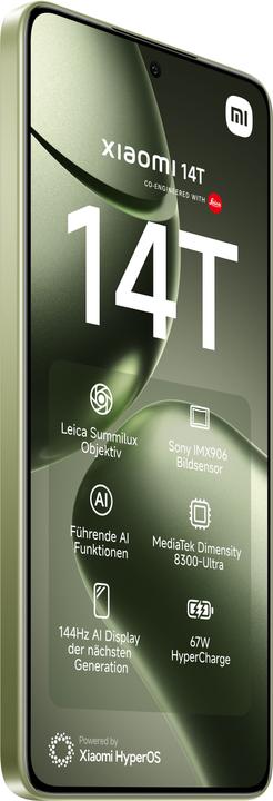 Immagine prodotto Xiaomi Pacchetto di lancio 14T + Monitor da gioco curvo da 30 pollici (256 GB, Verde limone, 6.67", Doppia SIM, 5G)
