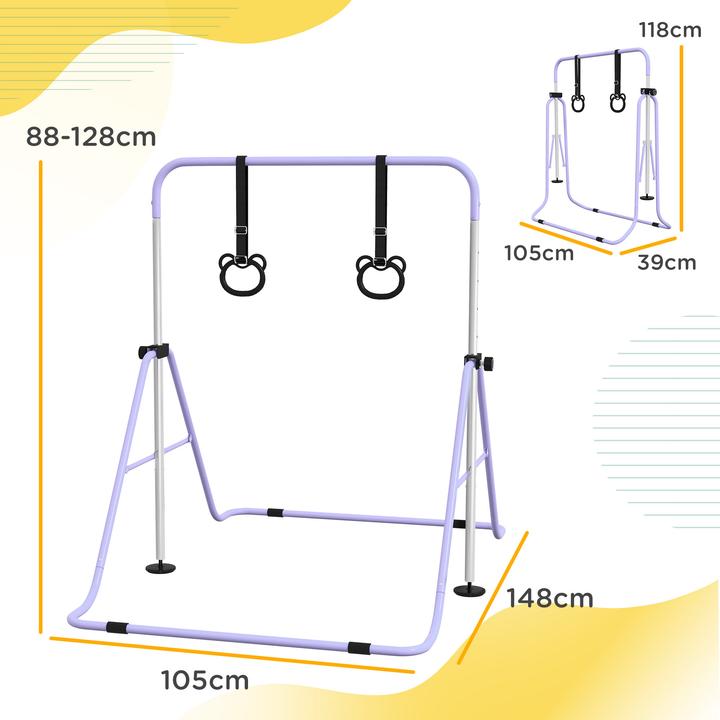Produktbild Homcom Kinderturnstange Stahl Violett