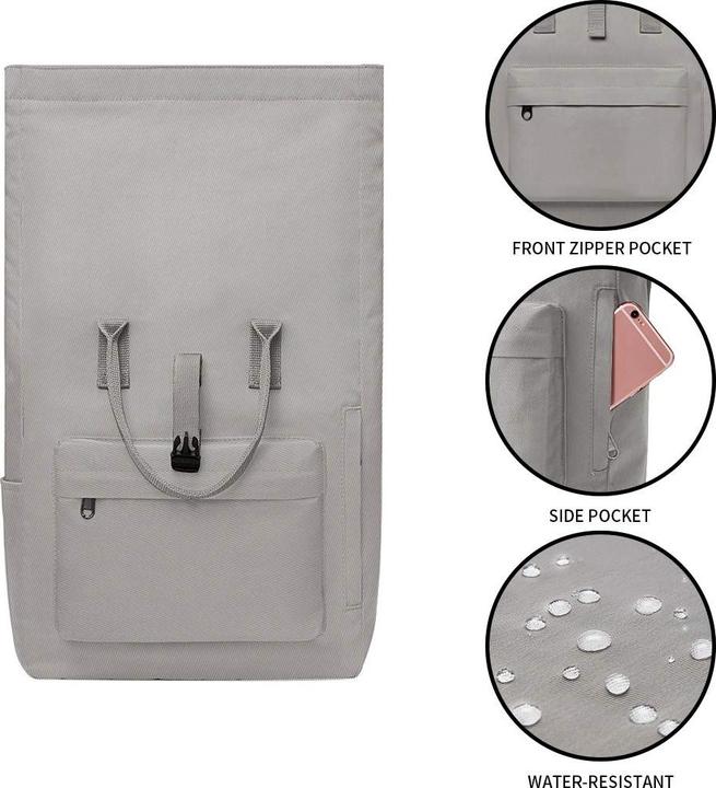 Actual product image Only-Bags.Store Backpack Daypack with Laptop Compartment, Modern Rolltop Backpack Daypack, Waterproof