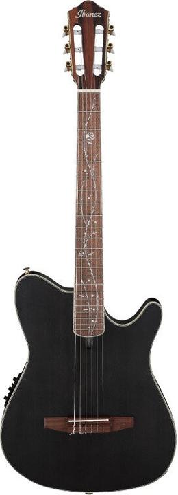 Actual product image Ibanez Tim Henson Signature TOD10N Transparent Black Flat rate elektrisch-akoestische klassieke gitaar (Classical guitar, Nyatoh wood, Sapeli wood, Spruce)
