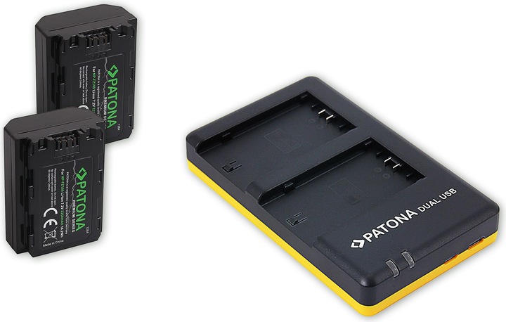Actual product image Patona NP-FZ100 charger set + 2 batteries (Rechargeable battery, Charger)