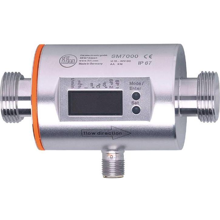 ifm Electronic Sensore di flusso induttivo magnetico IFM, Pulsante + Interruttore