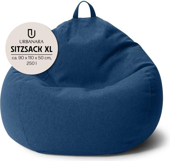 Produktbild Urbanara Sitzsack Basic-Comfort 250 l Polyester (PES), Blau