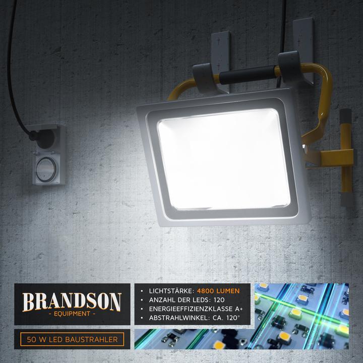 Image du produit Brandson Projecteur de chantier à LED 50 W (4800 lm)