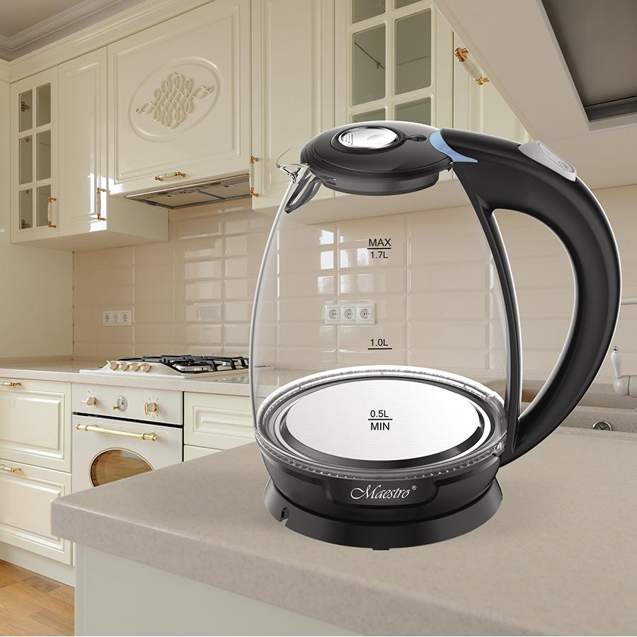 Thumbnail - Feel-Maestro MR057 Wasserkocher, Wasserkocher, Schwarz, Transparent