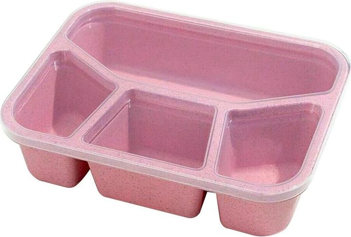 JTI Lebensmittelbox mit 4 Fächern - biologisch abbaubarer Kunststoff