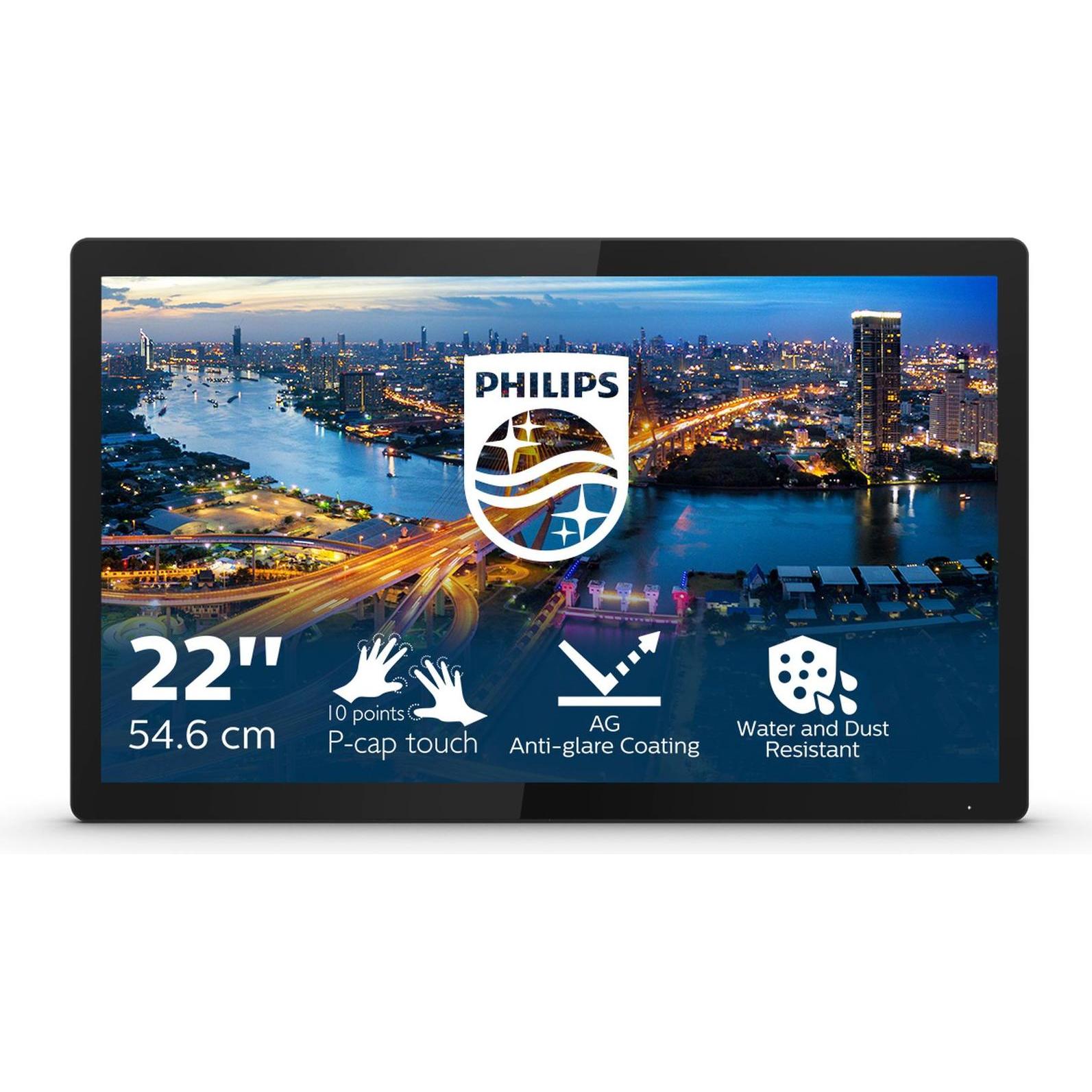 Philips B Line 222B1TFL/00 touch (1920 x 1080 Pixel, 21.50"), Monitor, Schwarz
