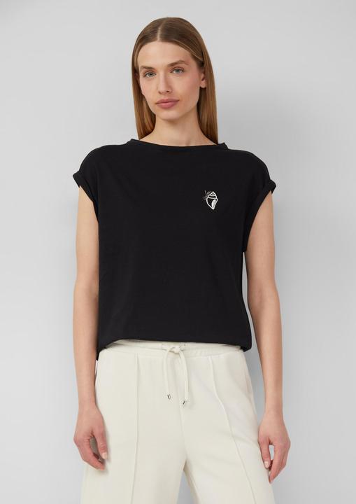 Produktbild S.Oliver T-Shirt Relaxed-Fit-Shirt mit Print und überschnittenen Schultern (36)