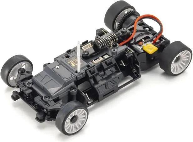 Actual product image Kyosho Mini-Z MR-03 Corvette C8-R 1:28, Gun Metal/Red, ARTR (ARR Almost Ready to Run)