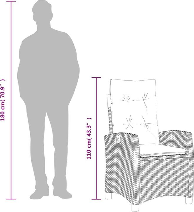 Actual product image vidaXL 10-piece garden lounge set with cushions