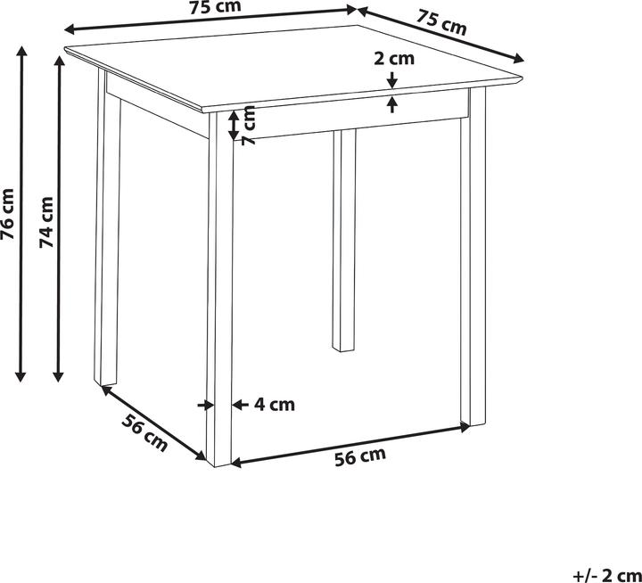 Produktbild Beliani Veritas (75 x 75 x 76 cm)