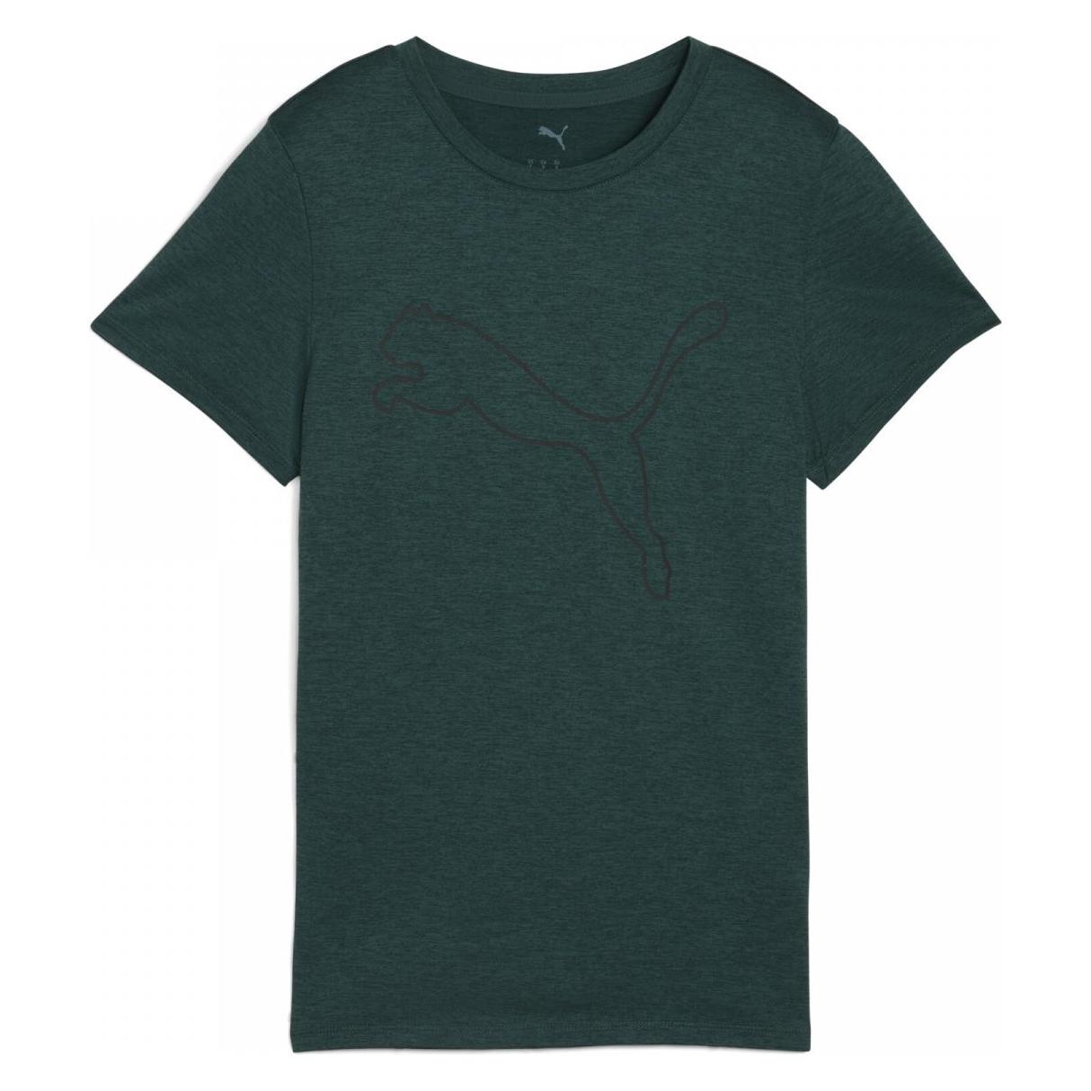 Puma, Vrouwen, Sportief Shirt, W Tad Essential Heather Logo Tee (Xl), Zwart, Xl