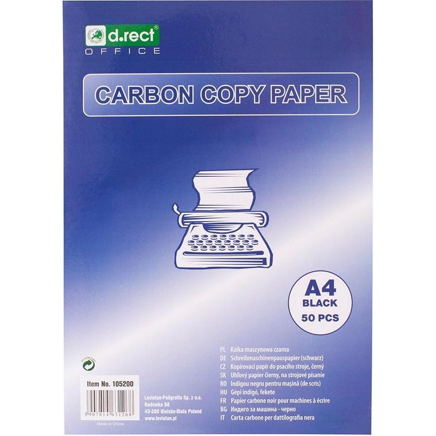 D.Rect Kohlepapier schwarz A4 a'50 (50 x, A4) (348719)
