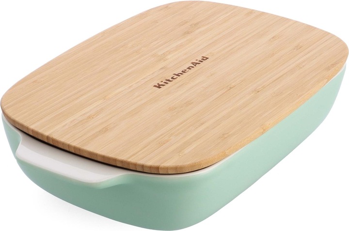 Immagine prodotto KitchenAid Ciotola da forno con coperchio in bambù - grande - pistache groen