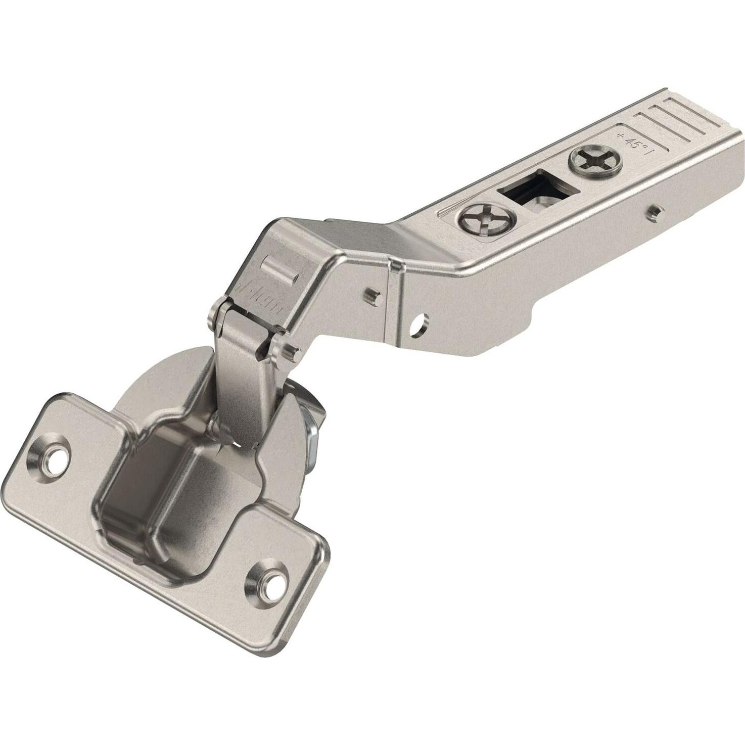 Blum, Möbelscharnier, CLIP top Winkelscharnier 45° I, halbaufschlagend, Schrauben