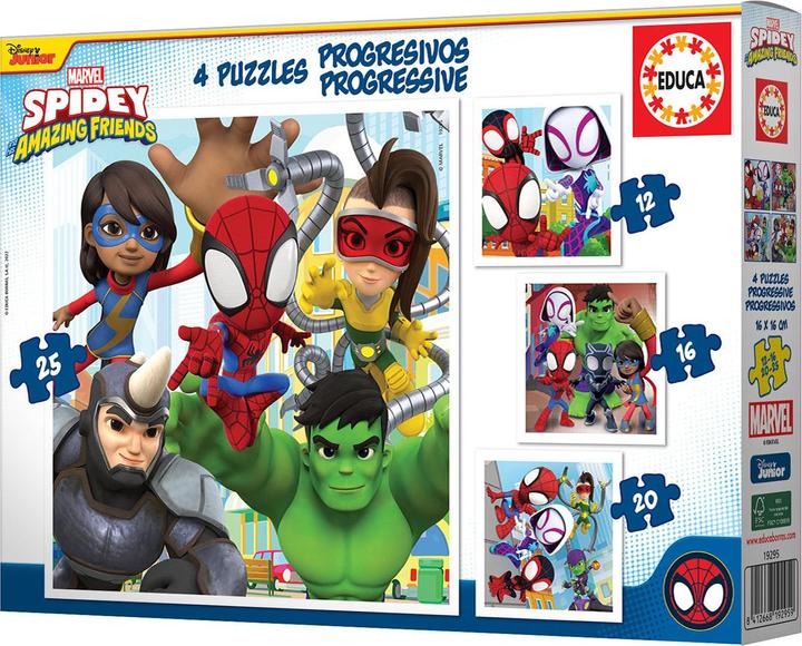 Produktbild Educa Spidey & super Freunde 73 T. 4in1 Puzzle (73 Teile)