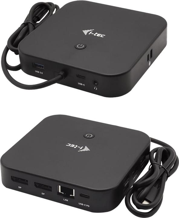 Actual product image i-tec Dual DP USB-C Power Delivery 4k Dock (USB-C, 3 Ports)