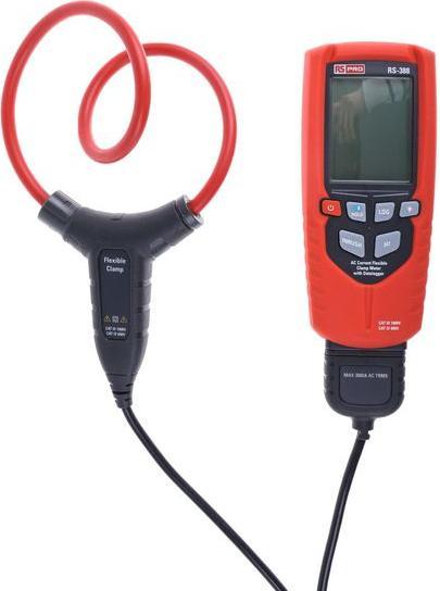 Actual product image Rs Pro DT-388 Clamp meter AC Rogowski coils current transformer CAT III, CAT IV / 3kA ac (CAT III, CAT IV)