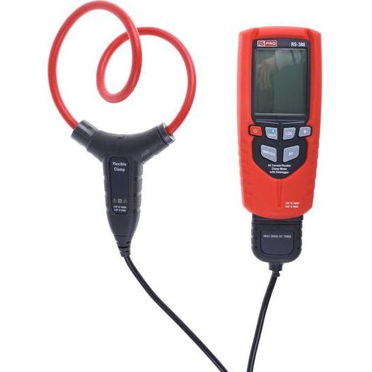 RS PRO, Multimetro, DT-388 Pinza amperometrica AC Bobine Rogowski trasformatore di corrente CAT III, CAT IV / 3kA ac (CAT IV 600V, CAT III)