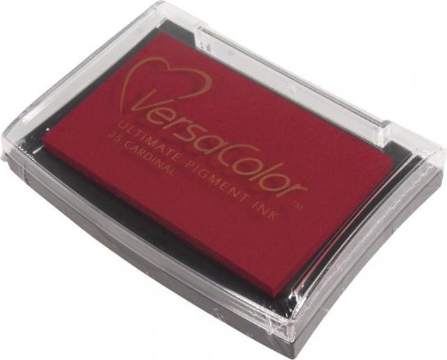 Actual product image Tsukineko Versa Color Pigment ink pad, cardinal red