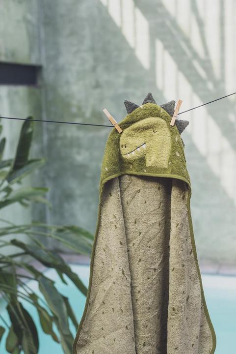 Actual product image Trixie Baby HOODED TOWEL | 70X130CM - MR. DINO