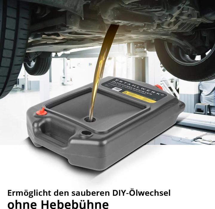 Produktbild Stahlwerk Ölwechselkanister 10 L Ölwechselwanne tragbare Ölauffangwanne