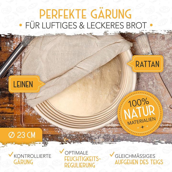 Actual product image Krustenzauber Gärkörbchen Set für Brotbacken