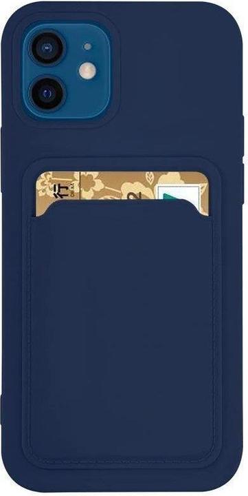Produktbild Hurtel Kartenetui Silikon Wallet Case mit Kartenfach Dokumenten für Samsung Galaxy S22+ (S22 Plus) Marinebl (Samsung Galaxy S22+)
