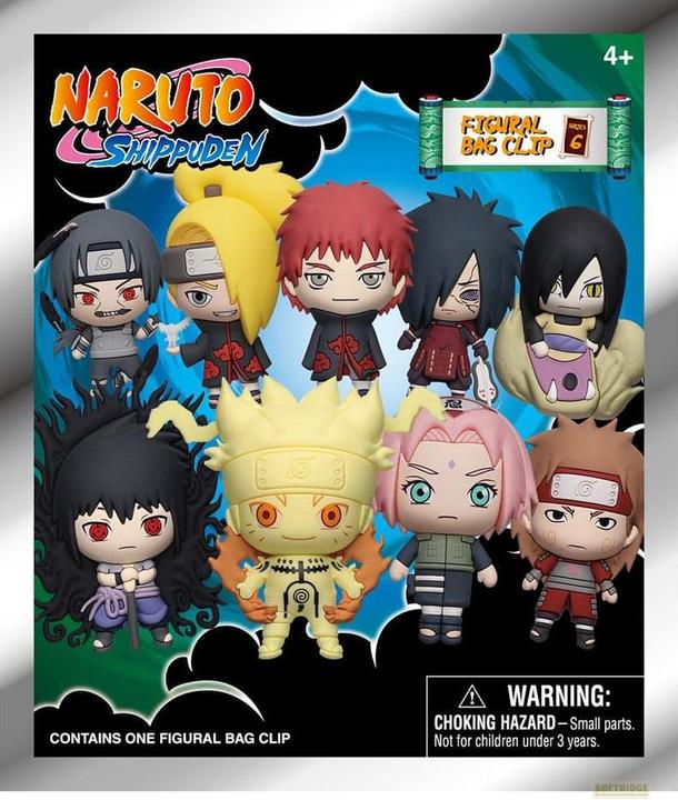 Actual product image Monogram Int. Naruto 3D PVC bag tags Series 6 Display (24)