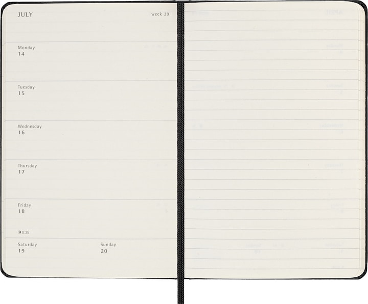 Immagine prodotto Moleskine Agenda de poche settimanale (A6, Tascabile, Inglese)